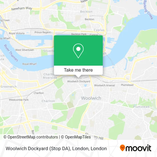 Woolwich Dockyard (Stop DA), London map