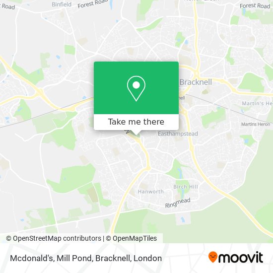 Mcdonald's, Mill Pond, Bracknell map
