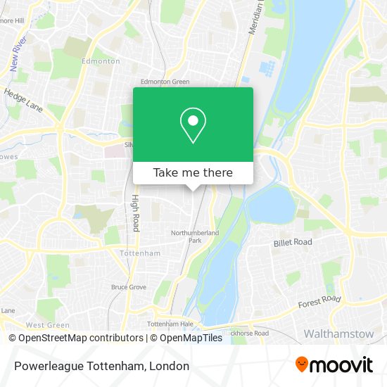 Powerleague Tottenham map