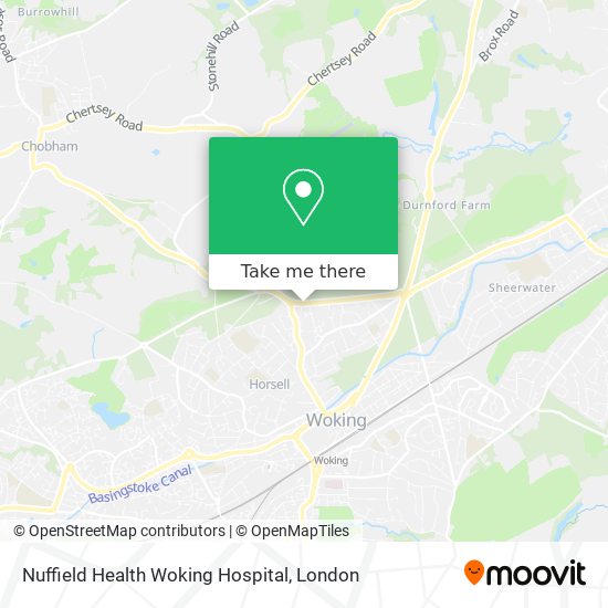 Nuffield Health Woking Hospital map