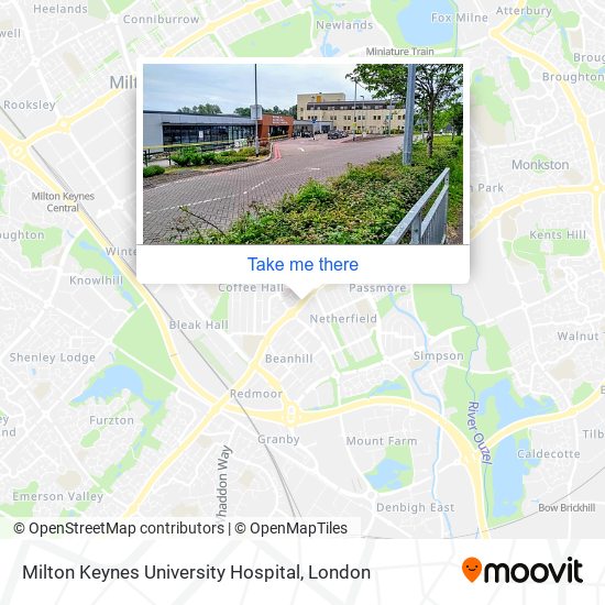 Milton Keynes University Hospital map