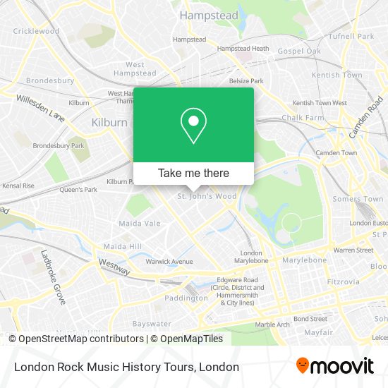 London Rock Music History Tours map