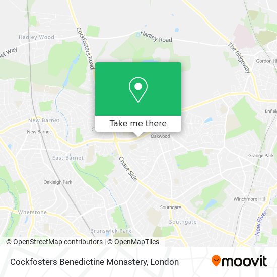 Cockfosters Benedictine Monastery map