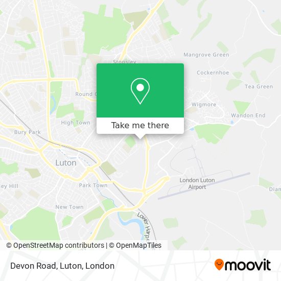 Devon Road, Luton map