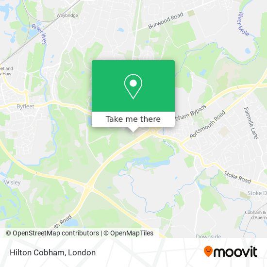 Hilton Cobham map