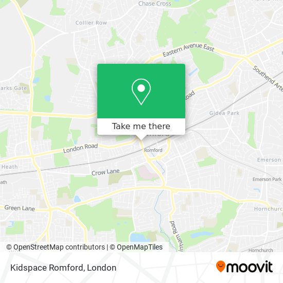 Kidspace Romford map