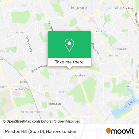 Preston Hill (Stop U), Harrow map