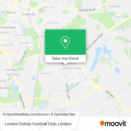 London Colney Football Club map