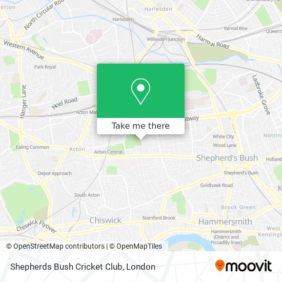 Shepherds Bush Cricket Club map