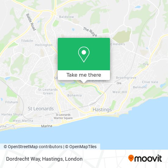 Dordrecht Way, Hastings map