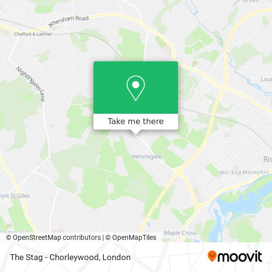 The Stag - Chorleywood map