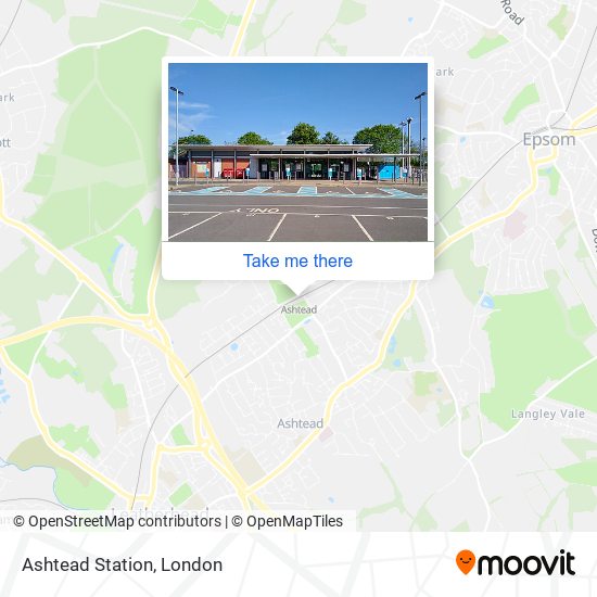Ashtead Station map