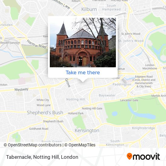 Tabernacle, Notting Hill map
