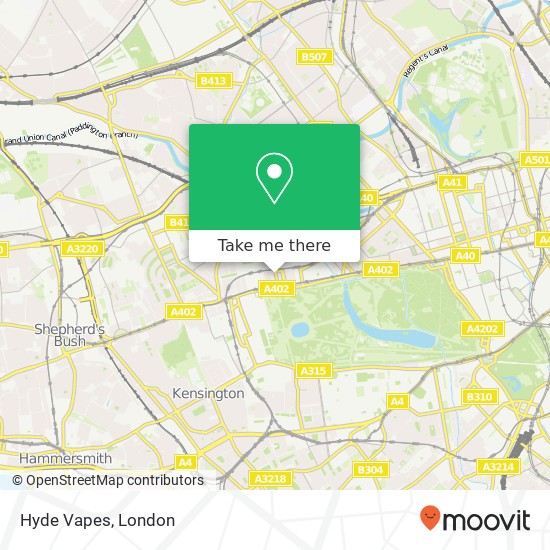 Hyde Vapes, 53 Queensway Bayswater London W2 4QS map