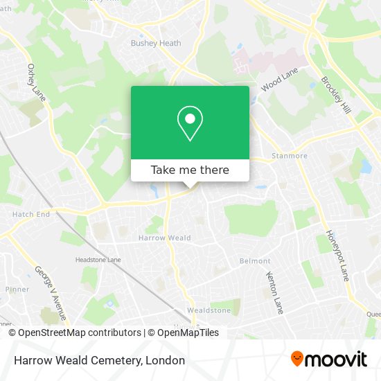 Harrow Weald Cemetery map