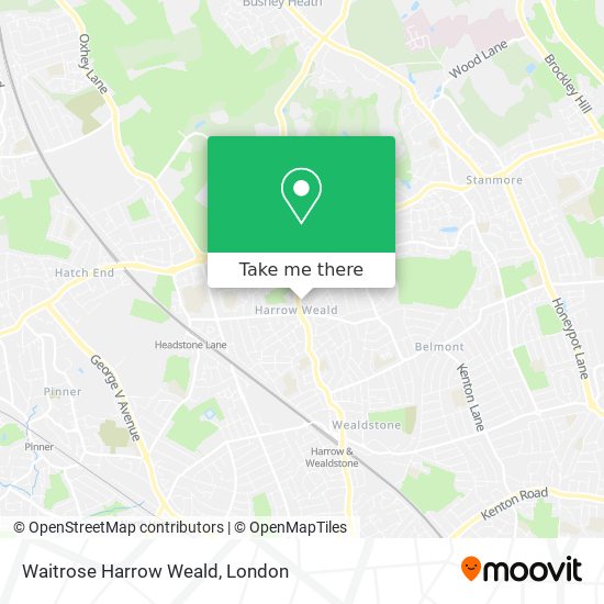 Waitrose Harrow Weald map