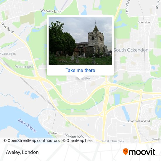 Aveley map