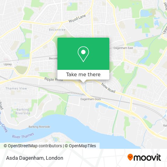 Asda Dagenham map