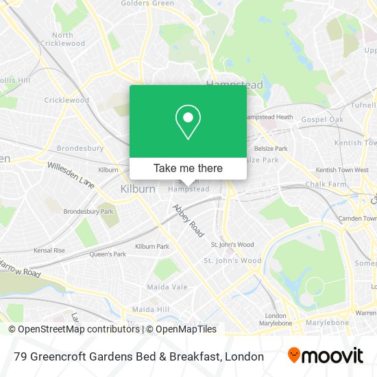 79 Greencroft Gardens Bed & Breakfast map