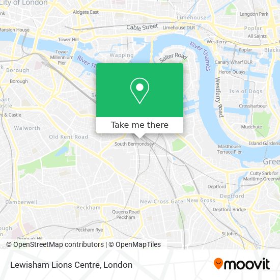 Lewisham Lions Centre map