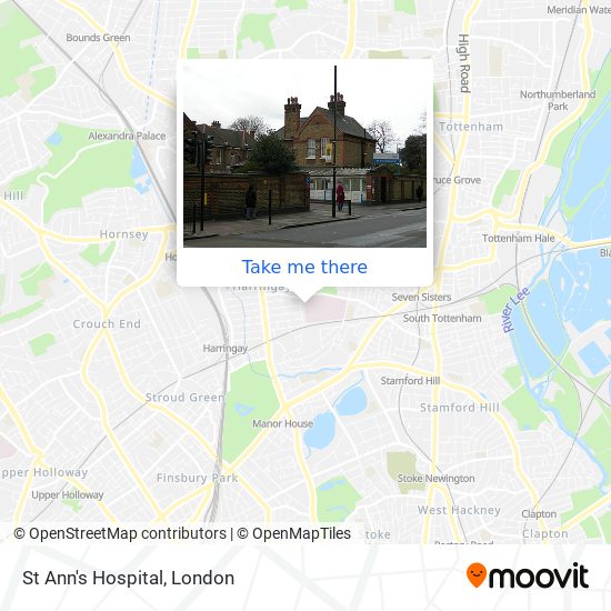 St Ann's Hospital map