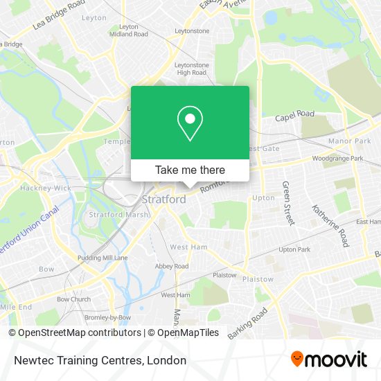 Newtec Training Centres map
