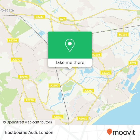 Eastbourne Audi, 2 Edward Road Eastbourne Eastbourne BN23 8 map