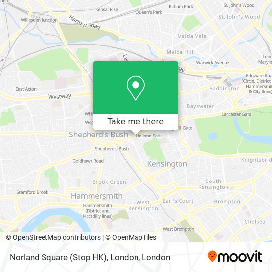 Norland Square (Stop HK), London map