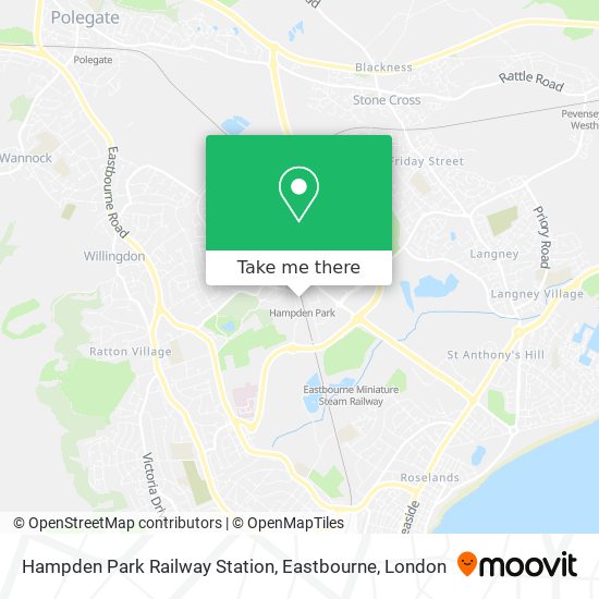 Hampden Park Railway Station, Eastbourne map