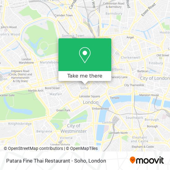 Patara Fine Thai Restaurant - Soho map