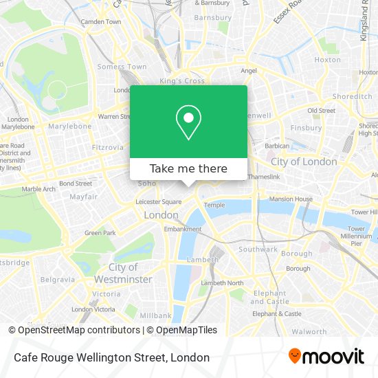 Cafe Rouge Wellington Street map