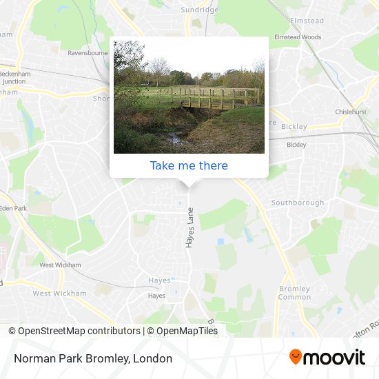 Norman Park Bromley map