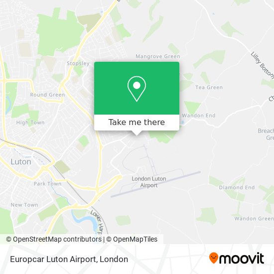 Europcar Luton Airport map