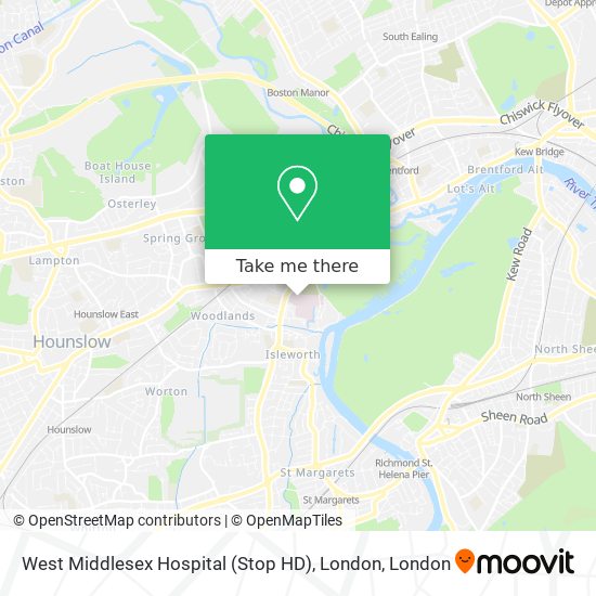 West Middlesex Hospital (Stop HD), London map