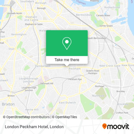 London Peckham Hotel map