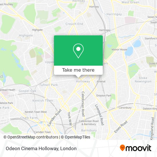 Odeon Cinema Holloway map