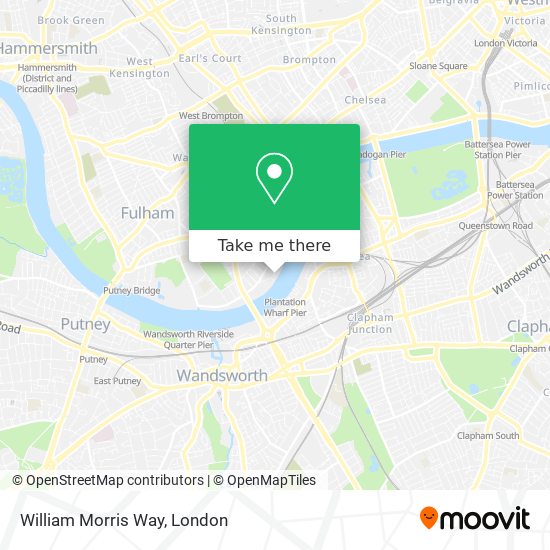 William Morris Way map