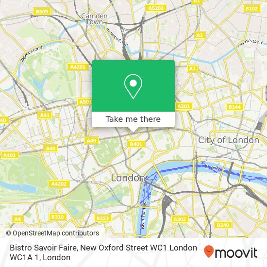 Bistro Savoir Faire, New Oxford Street WC1 London WC1A 1 map