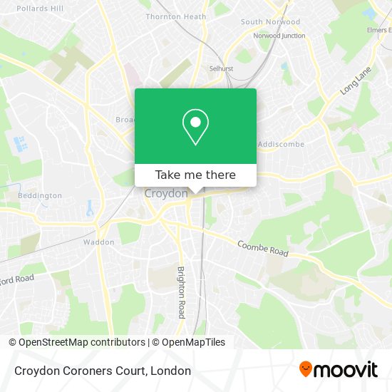 Croydon Coroners Court map