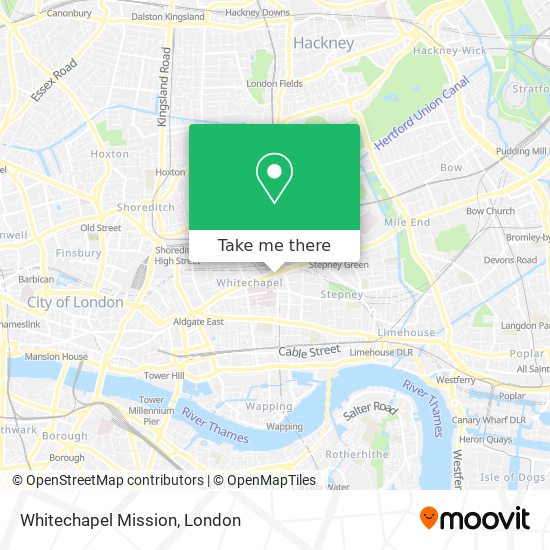 Whitechapel Mission map