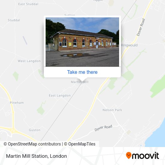 Martin Mill Station map