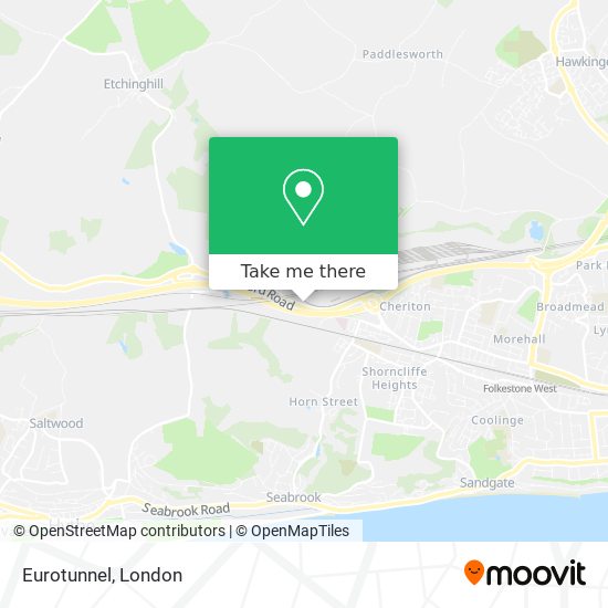 Eurotunnel map