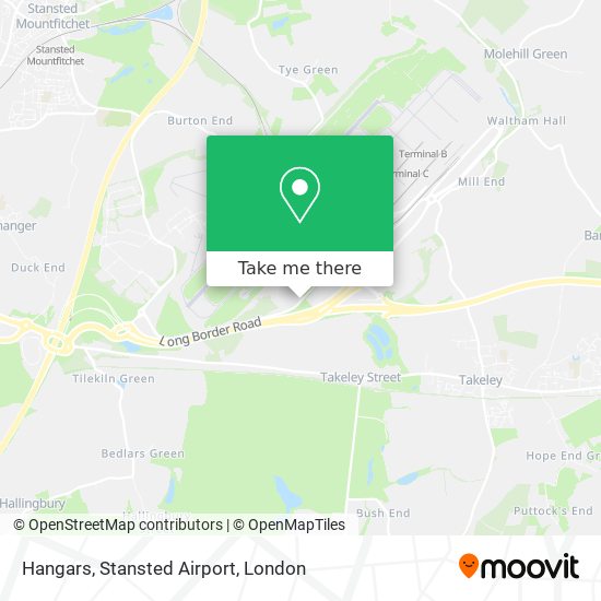 Hangars, Stansted Airport map