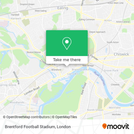 Brentford Football Stadium map