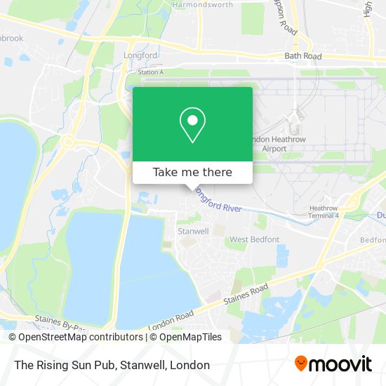 The Rising Sun Pub, Stanwell map