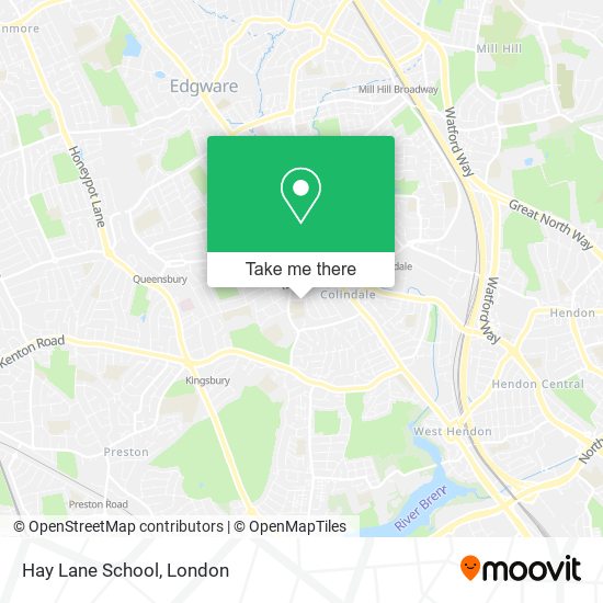 Hay Lane School map