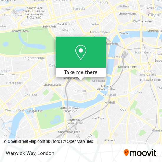Warwick Way map