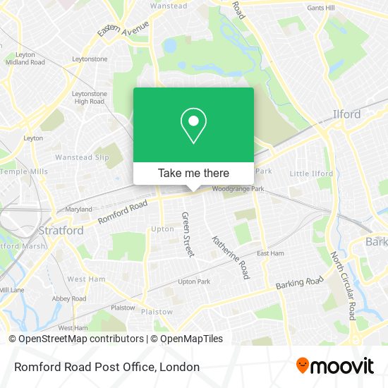 Romford Road Post Office map