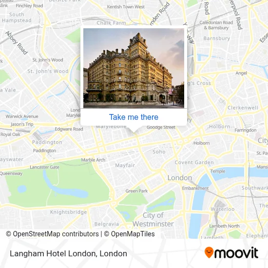 How to Get to Langham Hotel London in Marylebone by Bus, Tube, Train or DLR?