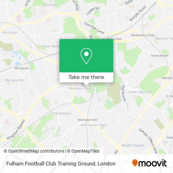 Fulham Football Club Training Ground map